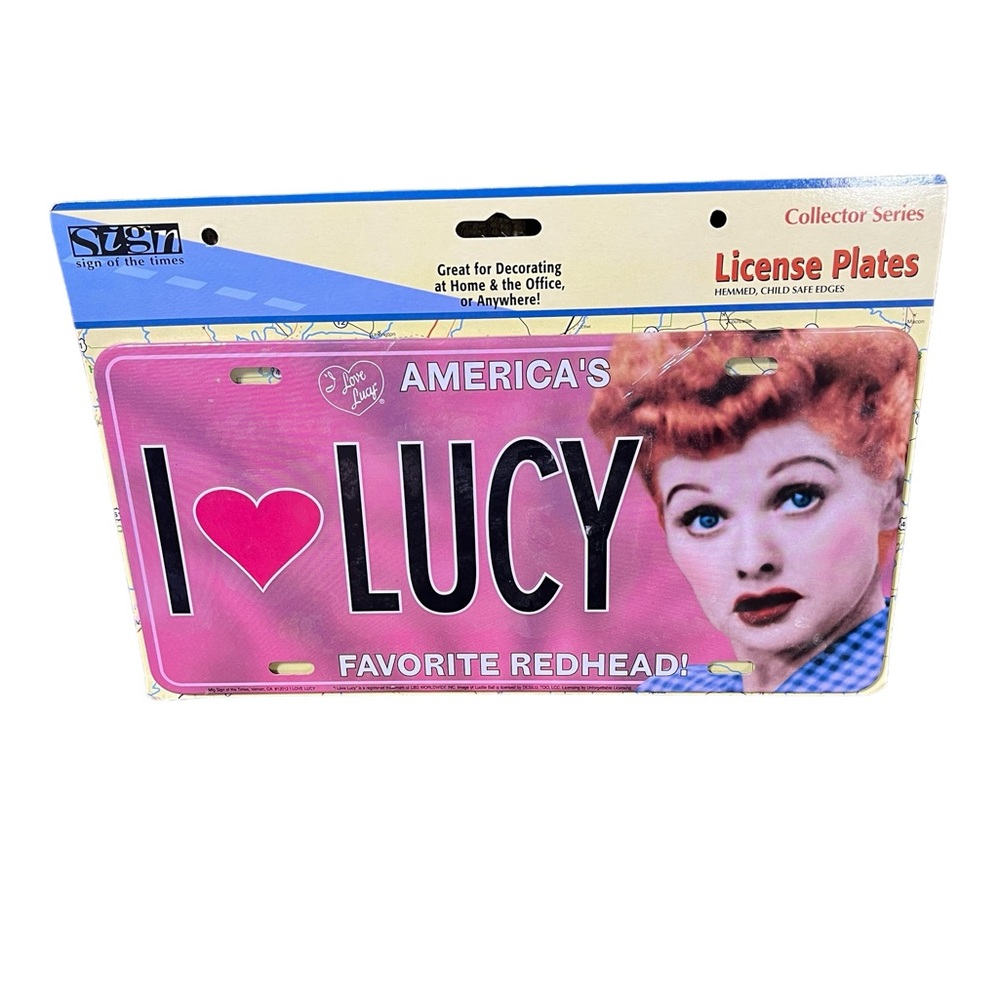 3/$15: I Love Lucy License Plate-America's Favorite Redhead!